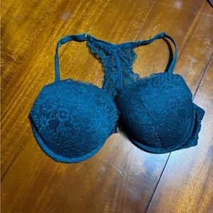 Elegant Lace Women's Bra -Teal green